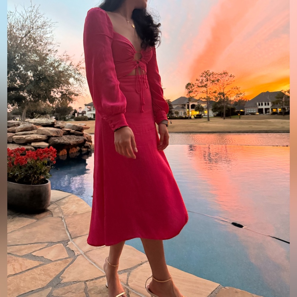 FARM Rio Pink Midi Dress - Picture 4 of 4